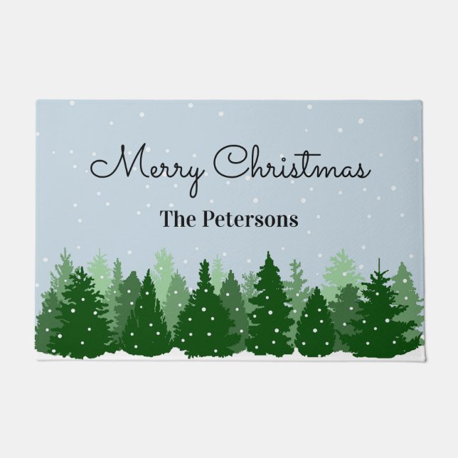 Felpudo Merry Christmas Personalized Doormat (Anverso)
