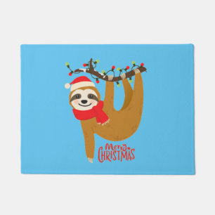 Felpudo Merry Christmas Sloth