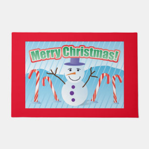 FELPUDO MERRY CHRISTMAS SNOWMAN