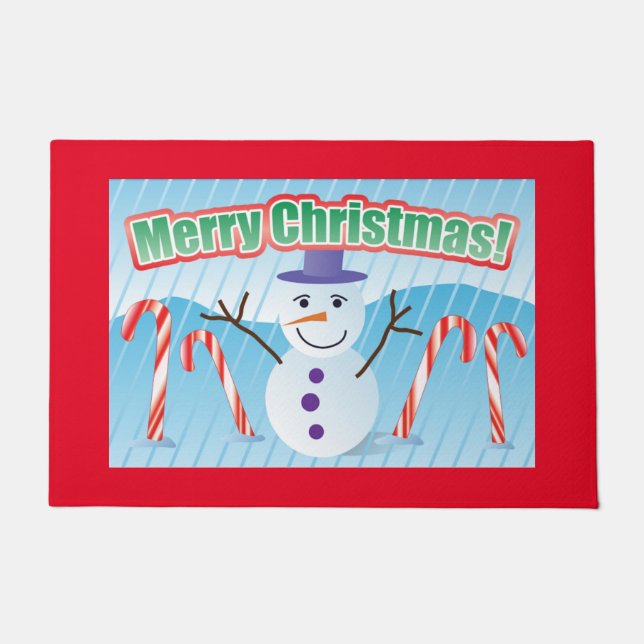 FELPUDO MERRY CHRISTMAS SNOWMAN (Anverso)
