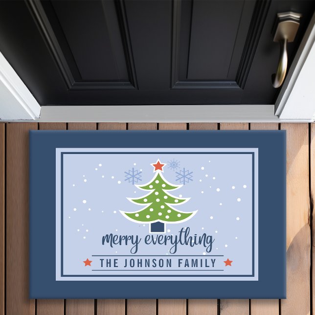 Felpudo Merry Everything Christmas Tree Family (Nombre de  (Subido por el creador)