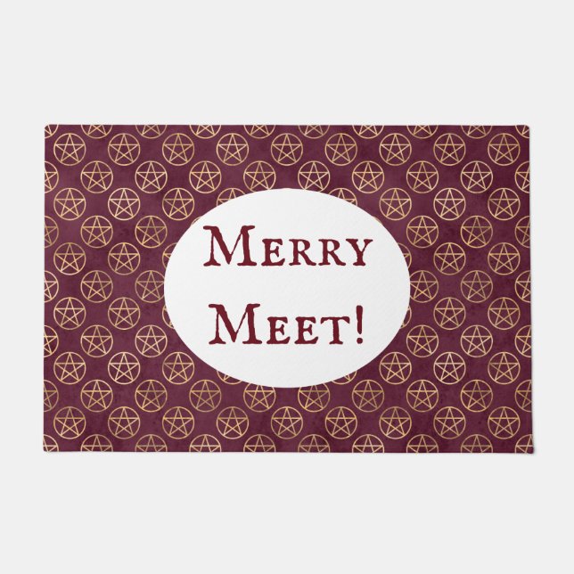 Felpudo Merry Meet Pentacles Dote Mat (Anverso)