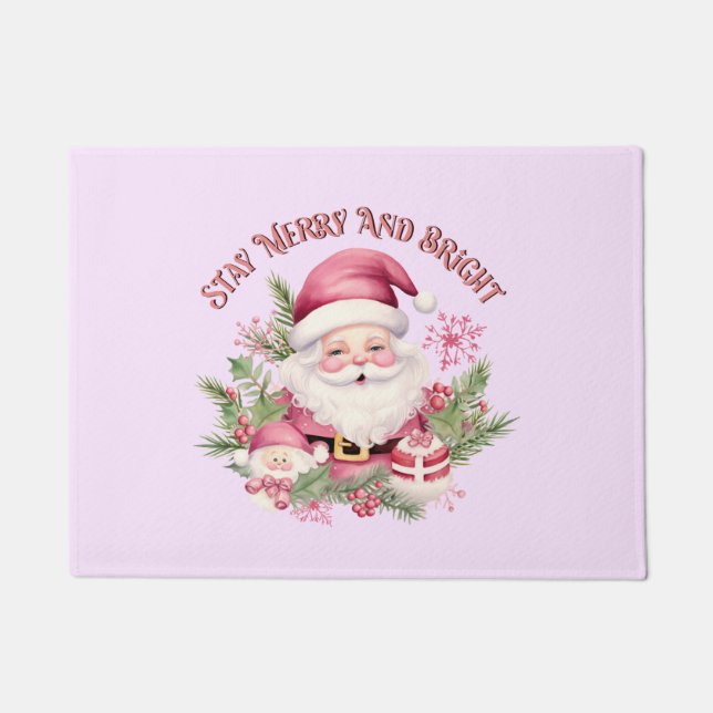 Felpudo Merry y Bright - Santa Rosa (Anverso)