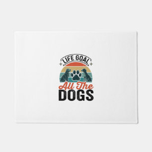 Felpudo Meta de vida todos los perros diseño vintage amant