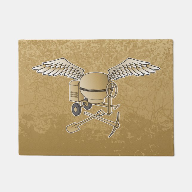 Felpudo Mezclador de hormigón beige (Anverso)