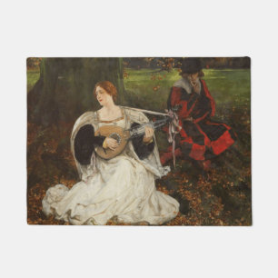 Felpudo Mi amor es justo (por Edwin Austin Abbey)