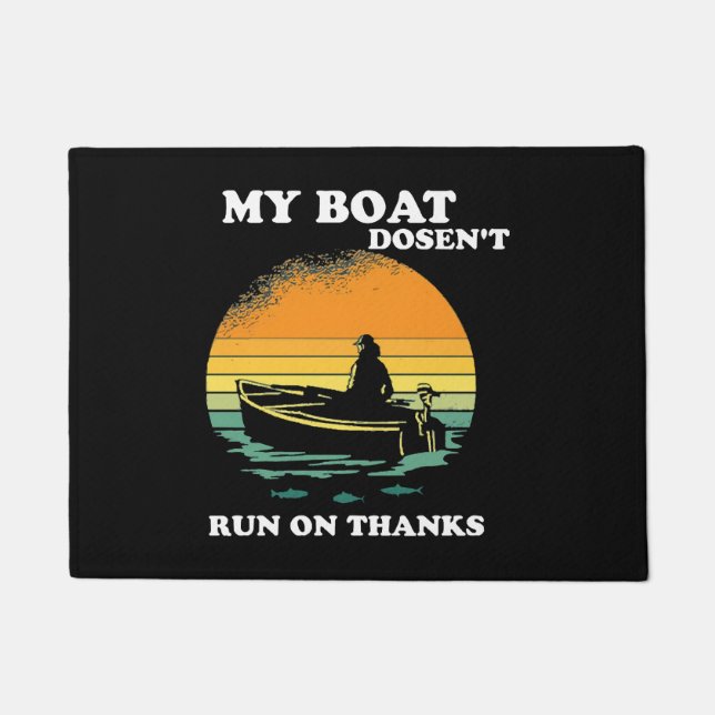Felpudo Mi Barco No Funciona Con Gracias (Anverso)