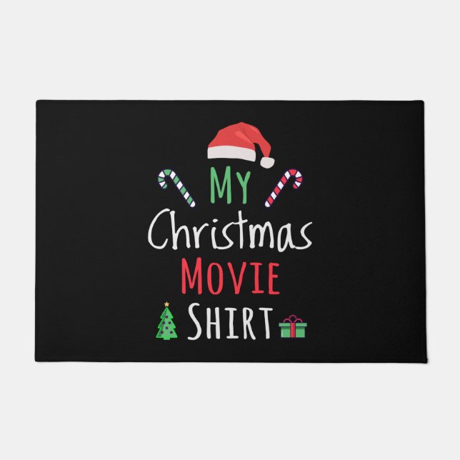 Felpudo Mi Camiseta de Película de Navidad (Anverso)