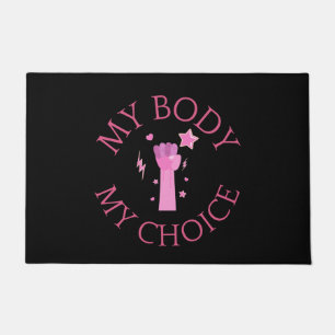 Felpudo Mi cuerpo mi elección Feminista Rosa