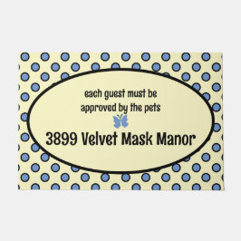 Felpudo Mi dirección en un amigo Mascota