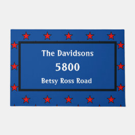 Felpudo Mi dirección en un patriótico