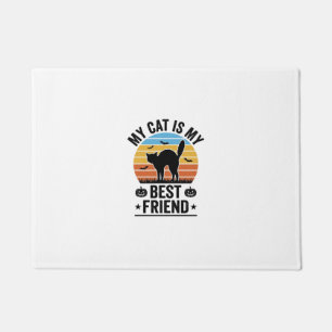 Felpudo Mi gato es mi mejor amigo Diseño de camiseta de ga