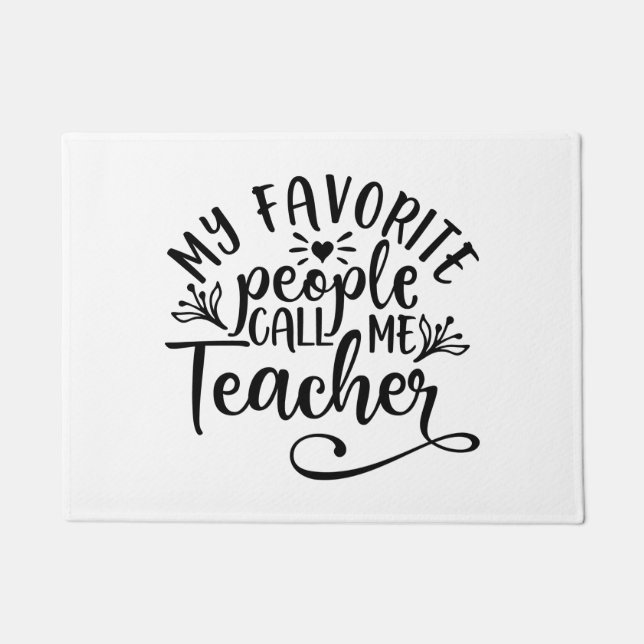 Felpudo Mi gente favorita me llama profesor (Anverso)