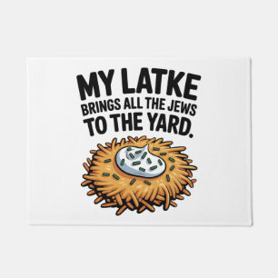 Felpudo Mi Latke trae a todos los judíos al Yard Hanukkah