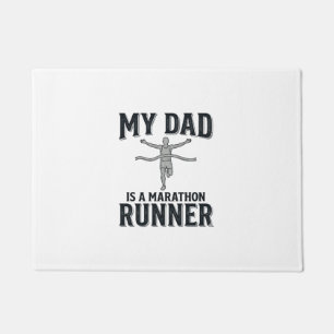 Felpudo Mi papá es un corredor de maratón Diseño de camise