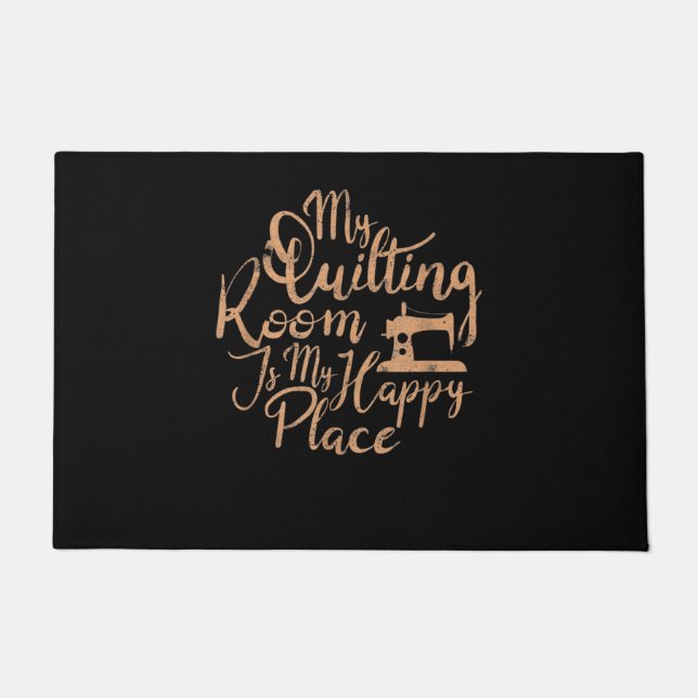 Felpudo Mi Sala De Acoplamiento Es Mi Lugar Feliz - Cuchil (Anverso)