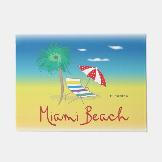 Felpudo Miami Beach, Florida, Guay (Anverso)