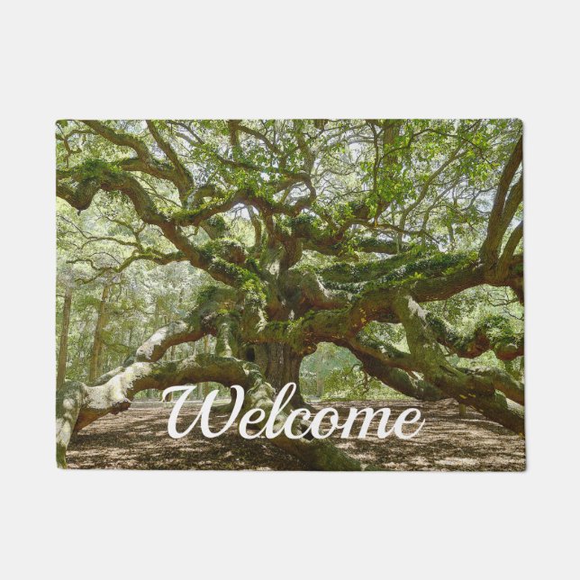 Felpudo Mighty Angel Oak Welcome Doormat (Anverso)