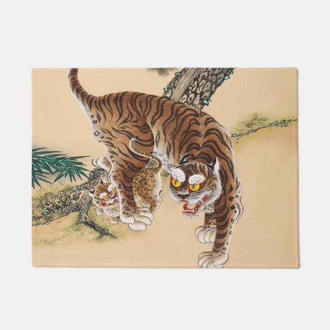 Felpudo Minhwa Tigre Feo Coreano  (Anverso)