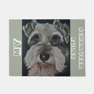 Felpudo Mini estera de puerta del Schnauzer