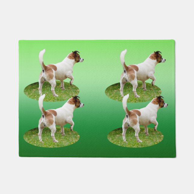 Felpudo Miniature Fox Terrier Alerta, Alfombrilla (Anverso)