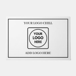 Felpudo Minimalist Logo Black White Frame doormat