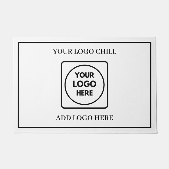 Felpudo Minimalist Logo Black White Frame doormat (Anverso)