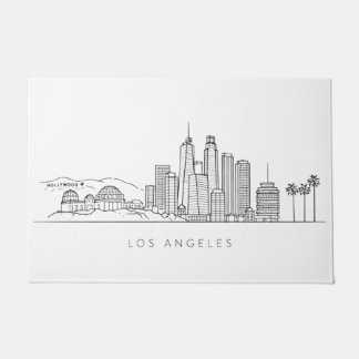 Felpudo Minimalist Los Angeles Skyline Illustration