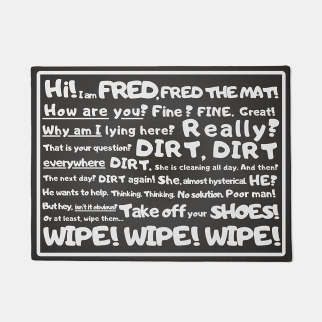 Felpudo Mínimo, ingenioso - Fred el Mat, tu texto humoríst (Anverso)