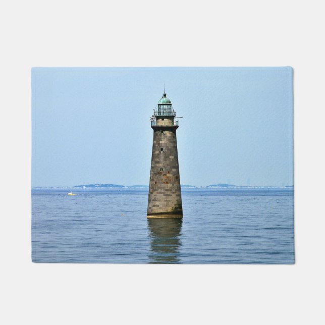 Felpudo Minots Ledge Lighthouse Massachusetts Door Mat (Anverso)