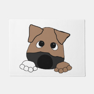 Felpudo mirar a escondidas el cur negro de la boca