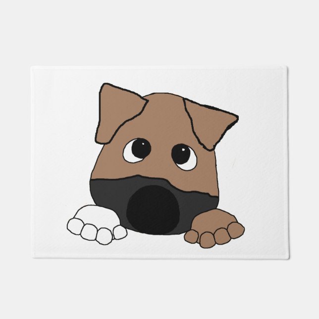 Felpudo mirar a escondidas el cur negro de la boca (Anverso)