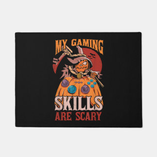 Felpudo Mis Habilidades Para Jugar Son Halloween Temeroso 