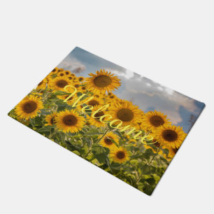 Felpudo Moda de bienvenida de girasol