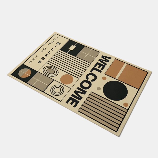 Felpudo Moda de bienvenida geométrica y elegante para los  (Angular)