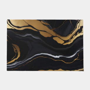 Felpudo Moda Elegante amarillo dorado Faux Marble