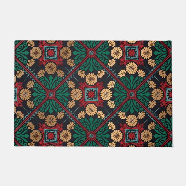 Felpudo Moda elegante Patrón de tejas decorativas (Anverso)