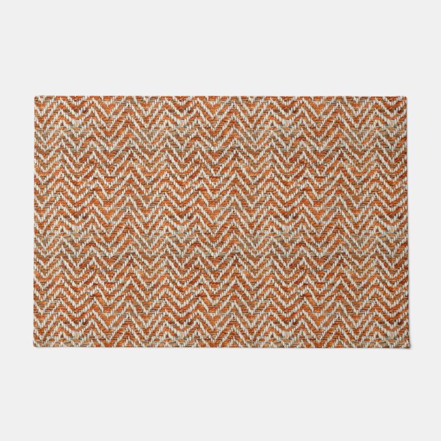 Felpudo Moda naranja chevron (Anverso)