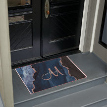 Moda Rosa azul Purpurina oro Agate Personalizado M