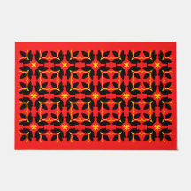 Moda Tile Rojo Flor Patrón Gran Cubierta