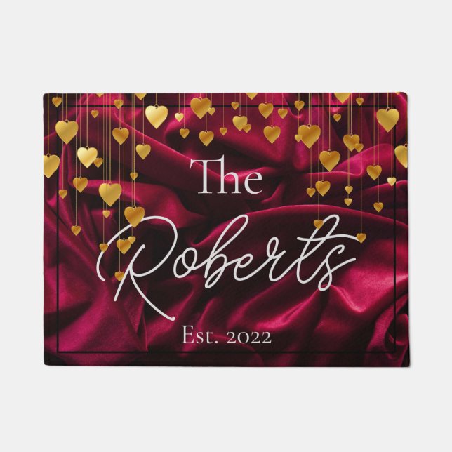 Felpudo Moda Velvet Gold Calentamiento de casas | Nuevo ho (Anverso)