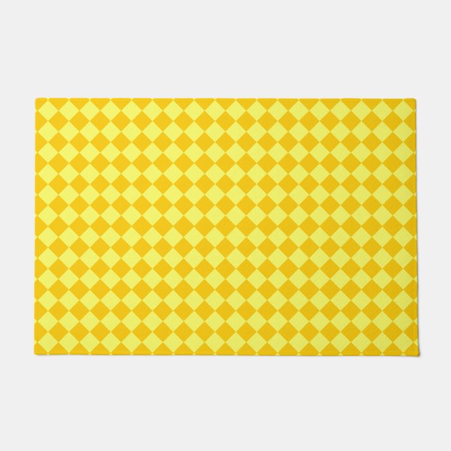 Felpudo Modelo amarillo del diamante de la combinación (Anverso)