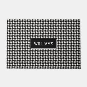 Felpudo Modelo blanco y negro de Houndstooth