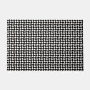 Felpudo Modelo blanco y negro de Houndstooth