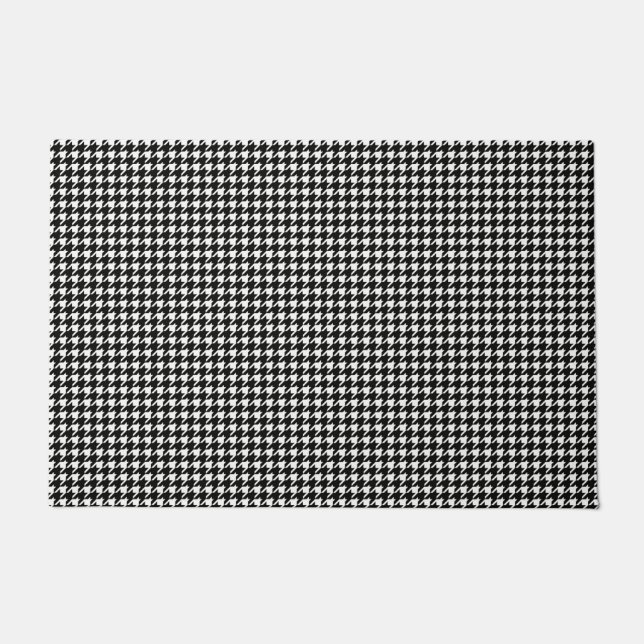 Felpudo Modelo blanco y negro de Houndstooth (Anverso)
