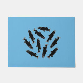 Felpudo Modelo de color salmón salvaje de los pescados