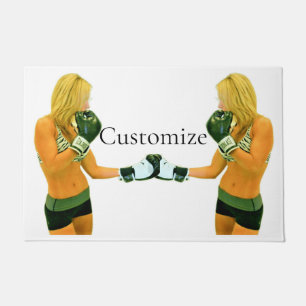 Felpudo Modelo de fitness femenino boxeo Thunder_Cove