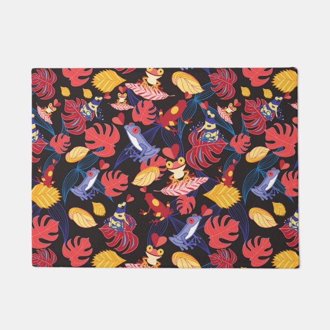 Felpudo Modelo de las ranas de los amantes (Anverso)