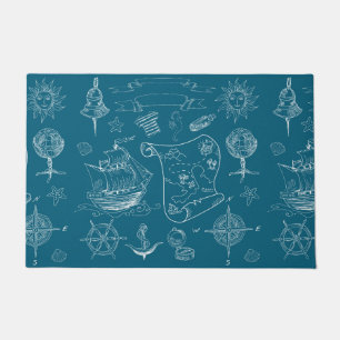 Felpudo Modelo gráfico náutico del modelo