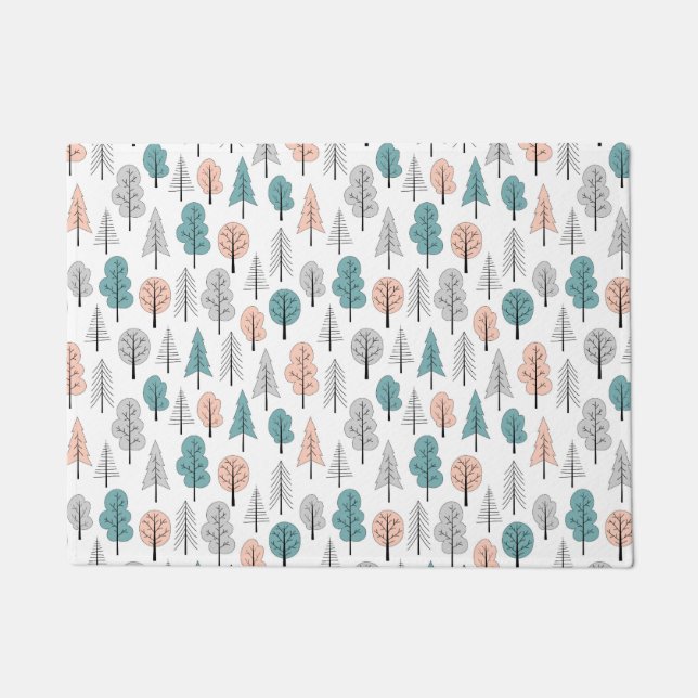 Felpudo Modelo lindo del bosque del Doodle (Anverso)